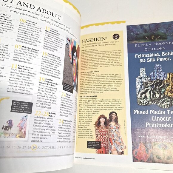 Mollie Makes UK Magazine Issue 5 2011 Crochet Vegetables Linen Kit Retro Craft - Picture 13 of 13